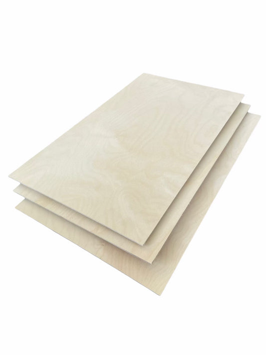 Premium Baltic Birch Plywood Sheets Ideal for Crafts, Lasers, Burning, CNC, Scroll Saws and More | 3mm (1/8") & 6mm (1/4")